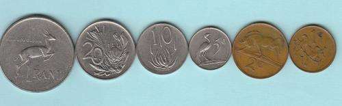 RSA 1982 Set - R1   20c  10c   5c  2c  1c