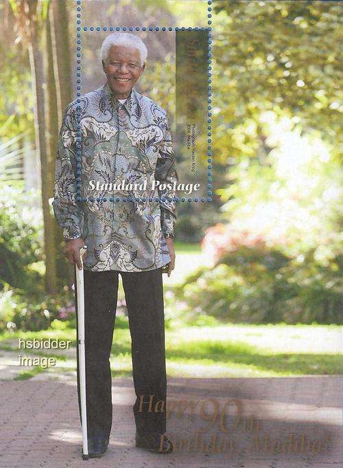 Nelson Mandela 90th Birthday Commemorative Stamp - mint mini-sheet