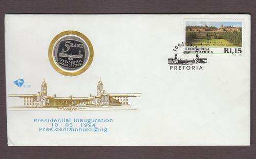 RSA 1994 Presidential Inauguration FDC with Scarce Proof R5 "No Steps" variation