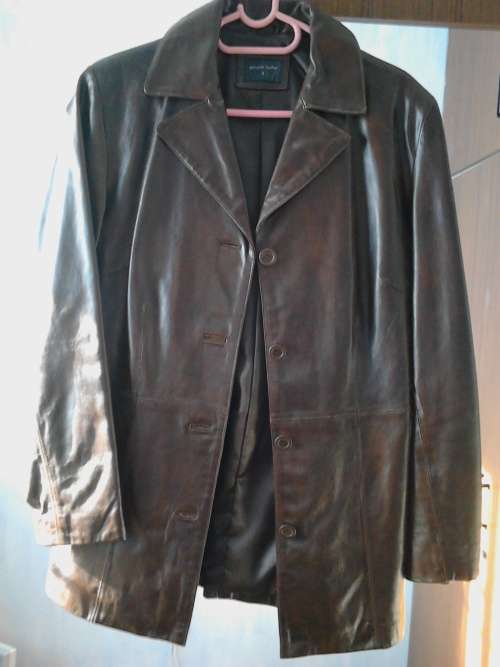 Leather Jacket Size 8 Only R550 Woolworths brand Perfect Condition Dark Brown