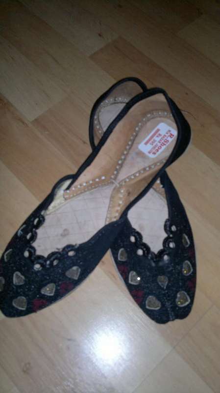 Beaded Hand made Leather khussa size 8