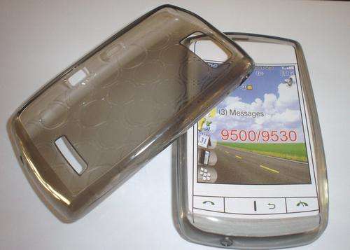 BLACKBERRY 9500 TPU SKIN / BACK COVER - (SMOKE/GREY)!! R1 CRAZY AUCTION!!!