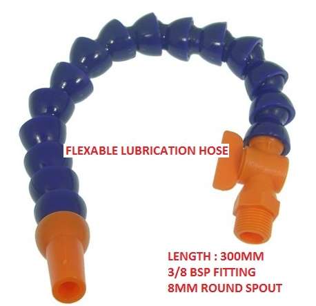 300mm PLASTIC LUBRICATING HOSE : 8mm ROUND SPOUT