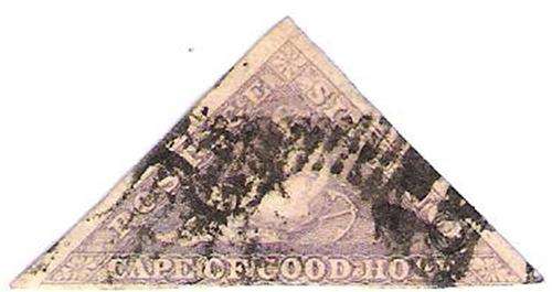 VERY NICE USED 6d CAPE TRIANGLE SPECIMEN WITH 3 MARGINS :