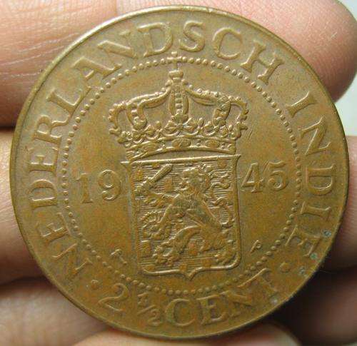 1945 COINS US COLONIAL VOC NEW YORK PENNY DUTCH DUIT NETHERLANDS INDIES 2 1/2 (2.5) CENT