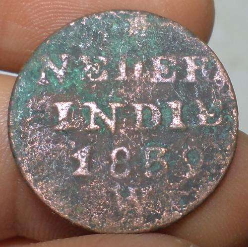 1839 VOC Antique Copper Duit Colonial Ancient US