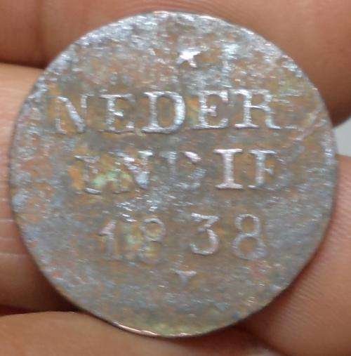 1838 VOC Antique Copper Duit Colonial Ancient US