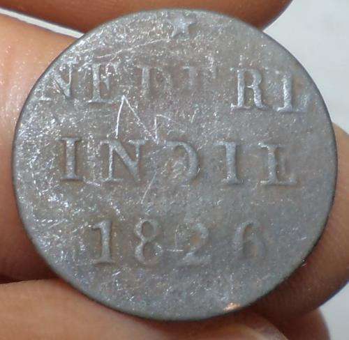 1826 VOC Antique Copper Duit Colonial Ancient US