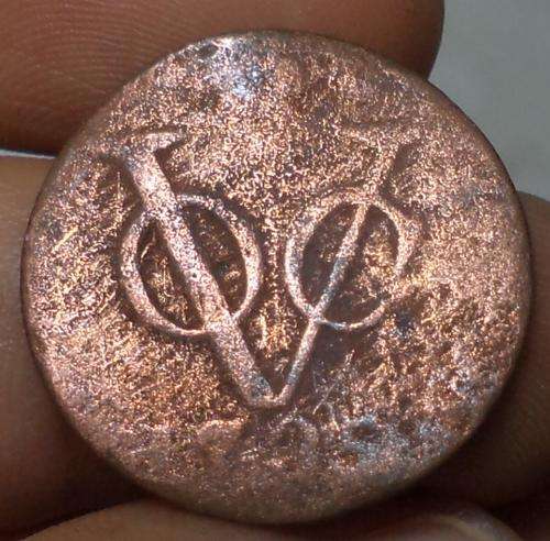 1735 VOC Antique Copper Duit Colonial Ancient US