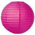 Lantern with expander color ball  - dark pink 25cm
