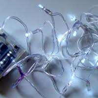 Fairy lights white 100 LED 3 METER - works with 2aa batteries - not incl