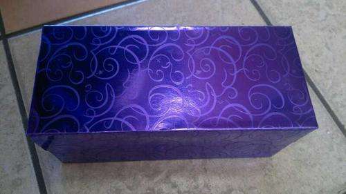 Stunning foldable gift box - purple - 23x10