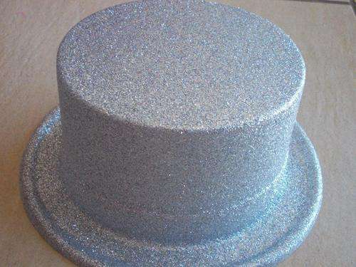 Dress up glitter hat silver