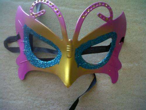 Purple and blue mask