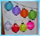 Lantern with expander color ball and light  - white 20cm