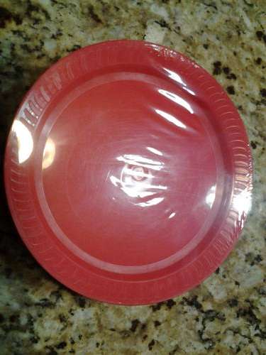 Plastic fancy side plate, pack of 10