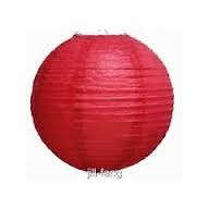 Lantern with expander color ball  - red +-30cm