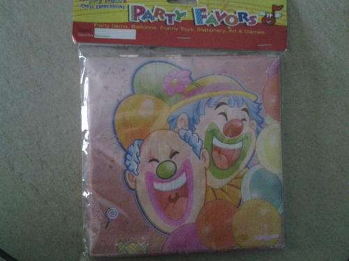 circus / clown party paper serviettes (20 in pack)
