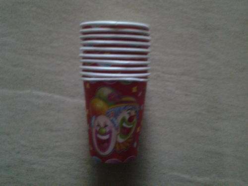 circus/ clown party paper cups (10)