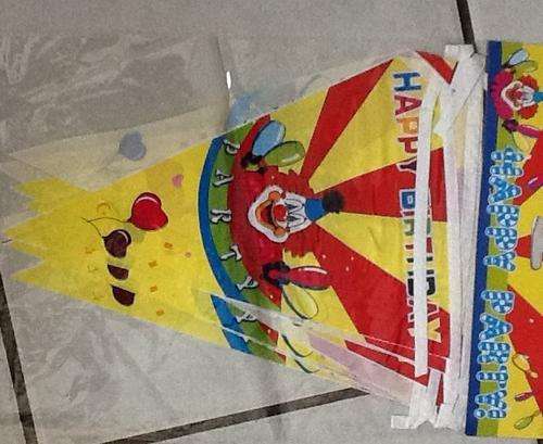 circus / clown party happy birthday banner