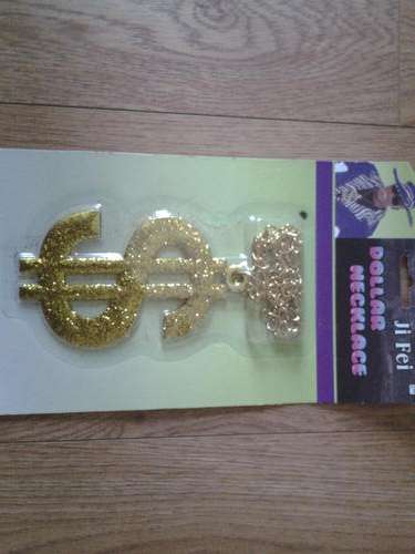 Plastic dollar necklace