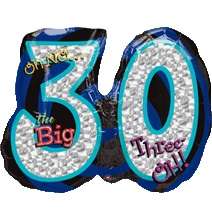 66x53cm Supershape Foil Balloon 30th birthday - oh no the big 30