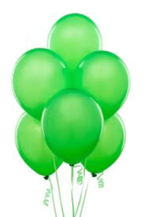 Helium quality balloon 10 in pack lime green