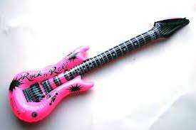 Inflatable guitar great for rock and roll party , 90cm