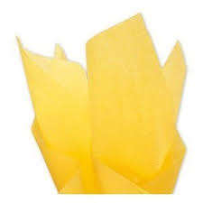 Tissue paper - 10 sheets per pack - sheets 20inx26in - yellow