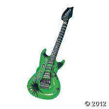 Inflatable guitar great for rock and roll party , 90cm long 26cm wide