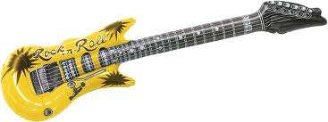 Inflatable guitar great for rock and roll party , 90cm long 26cm wide