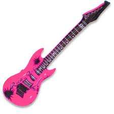 Inflatable guitar great for rock and roll party , 90cm long 26cm wide