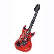 Inflatable guitar great for rock and roll party , 90cm long 26cm wide