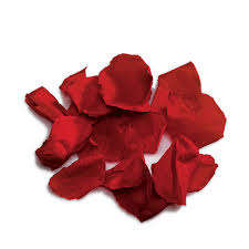 wedding red rose petals