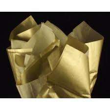 Tissue paper - 10 sheets per pack - sheets 20inx26in - gold