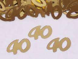 40th Birthday confetti
