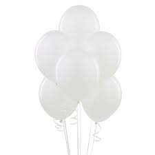 Helium quality balloon 10 in pack white