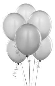 Helium quality balloon 10 in pack metalic silver
