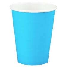 Blue paper cups, 10 per pack