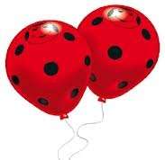 8 ladybug / beetles kids party polka dot latex balloons