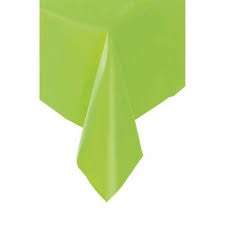 Green plastic table cover 137x274cm