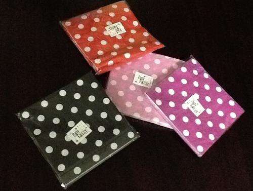 Polka dot party paper serviettes (20 in pack) - red
