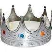 Plastic silver prince crown, princess and prince party - gems might fall off , need to glue
