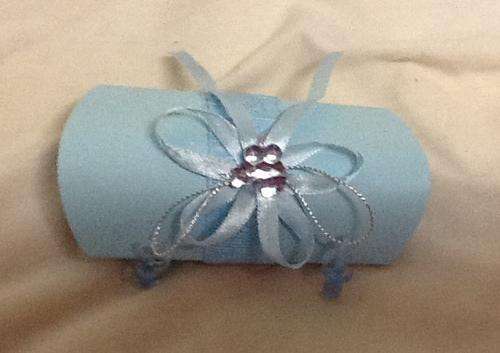 Babyshower party favor foldable boxes - blue - 10x6cm