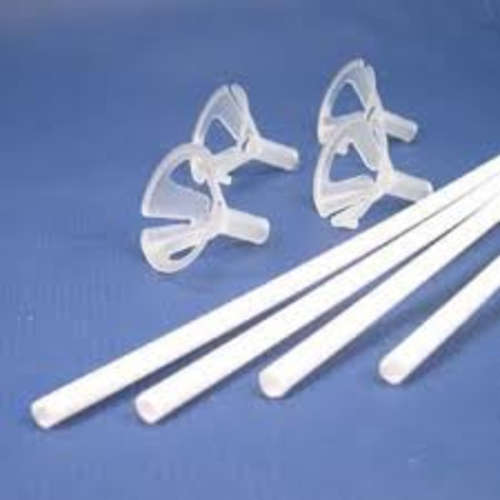 Balloon stick with cap - white
