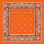 Orange headband /  party bandana - perfect for cowboy party  54x54cm