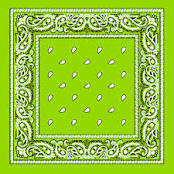 Green headband /  party bandana - perfect for cowboy party 54x54cm