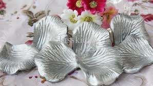 Silver rose material petals