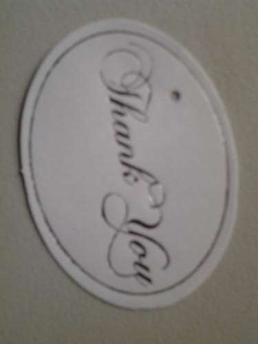 Oval wedding thank you card 50 in pack