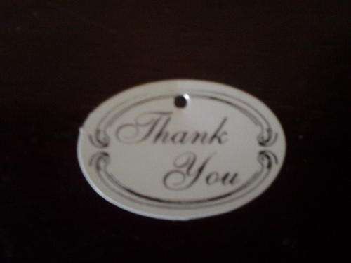 Oval wedding thank you card 50 in pack
